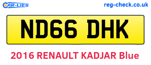 ND66DHK are the vehicle registration plates.