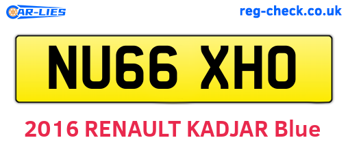 NU66XHO are the vehicle registration plates.