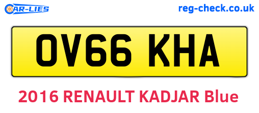 OV66KHA are the vehicle registration plates.