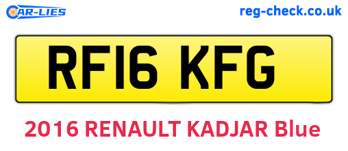 RF16KFG are the vehicle registration plates.