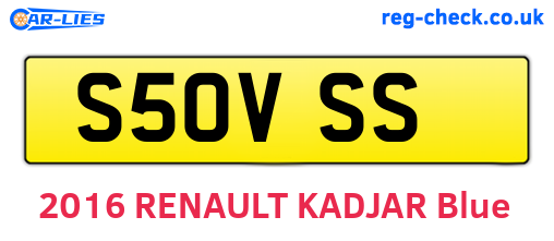 S50VSS are the vehicle registration plates.