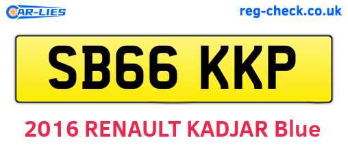 SB66KKP are the vehicle registration plates.