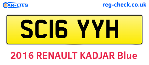 SC16YYH are the vehicle registration plates.