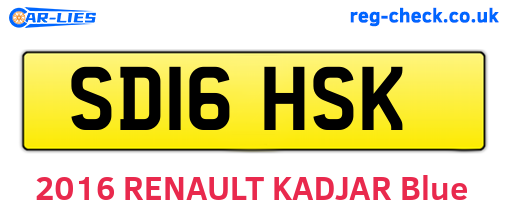 SD16HSK are the vehicle registration plates.