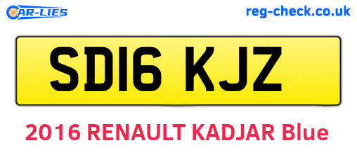 SD16KJZ are the vehicle registration plates.