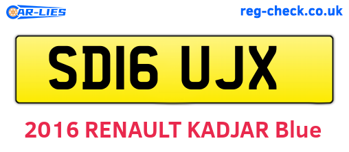 SD16UJX are the vehicle registration plates.