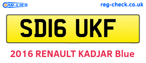 SD16UKF are the vehicle registration plates.