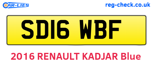 SD16WBF are the vehicle registration plates.
