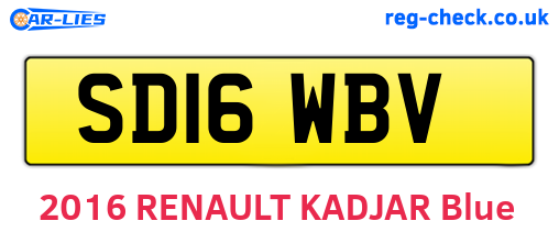 SD16WBV are the vehicle registration plates.