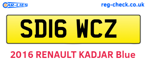 SD16WCZ are the vehicle registration plates.