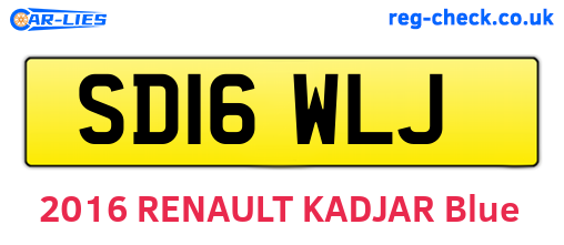 SD16WLJ are the vehicle registration plates.