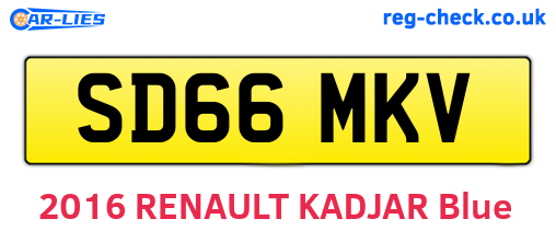 SD66MKV are the vehicle registration plates.