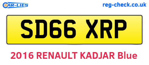 SD66XRP are the vehicle registration plates.