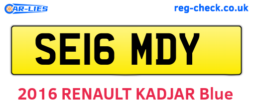 SE16MDY are the vehicle registration plates.