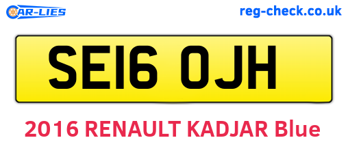 SE16OJH are the vehicle registration plates.