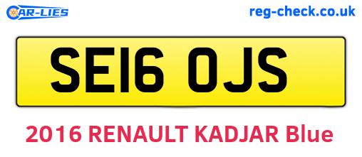 SE16OJS are the vehicle registration plates.