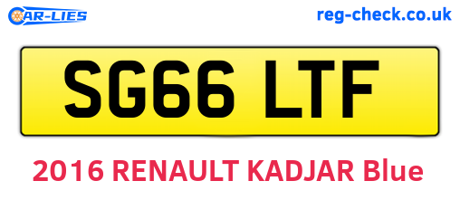 SG66LTF are the vehicle registration plates.