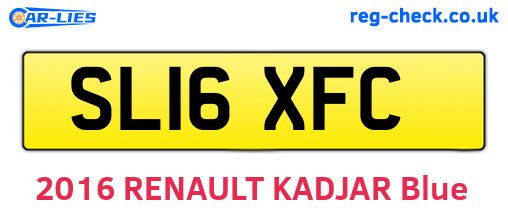 SL16XFC are the vehicle registration plates.