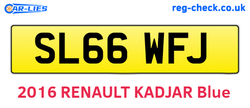 SL66WFJ are the vehicle registration plates.
