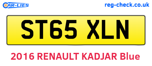 ST65XLN are the vehicle registration plates.