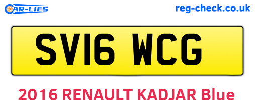 SV16WCG are the vehicle registration plates.