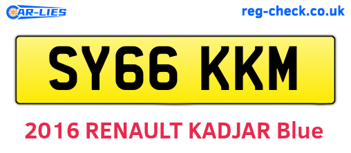 SY66KKM are the vehicle registration plates.
