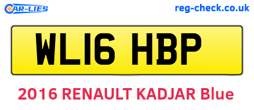 WL16HBP are the vehicle registration plates.