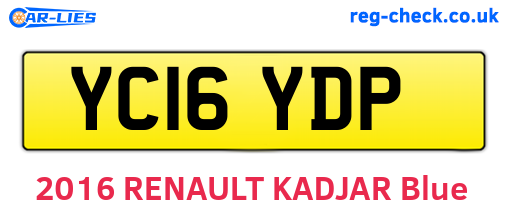 YC16YDP are the vehicle registration plates.