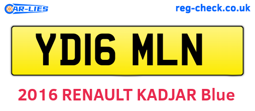 YD16MLN are the vehicle registration plates.