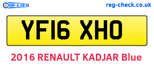 YF16XHO are the vehicle registration plates.