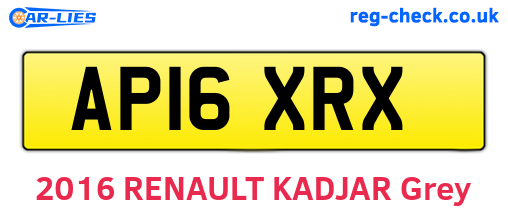 AP16XRX are the vehicle registration plates.