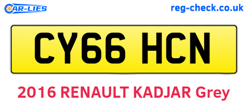 CY66HCN are the vehicle registration plates.