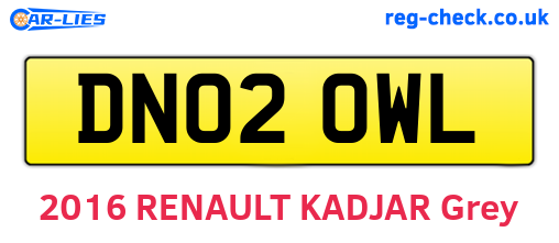 DN02OWL are the vehicle registration plates.