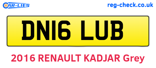 DN16LUB are the vehicle registration plates.