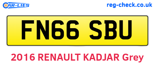 FN66SBU are the vehicle registration plates.