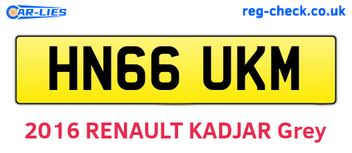 HN66UKM are the vehicle registration plates.