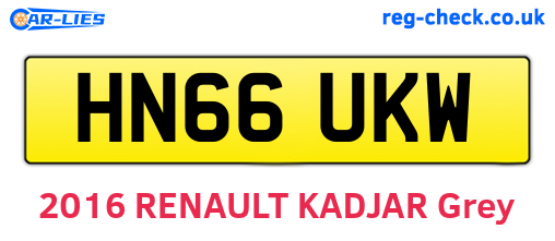 HN66UKW are the vehicle registration plates.