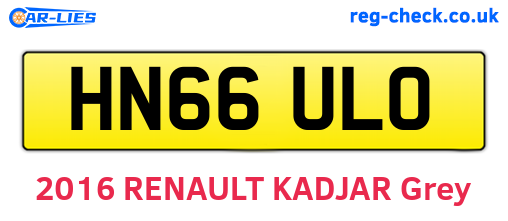 HN66ULO are the vehicle registration plates.