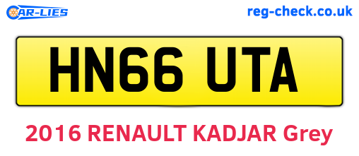 HN66UTA are the vehicle registration plates.