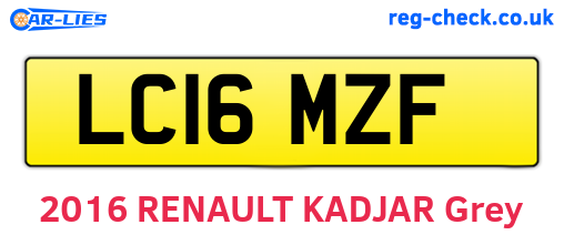 LC16MZF are the vehicle registration plates.