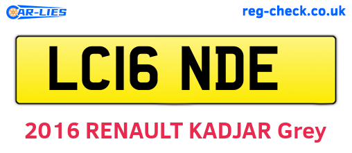 LC16NDE are the vehicle registration plates.