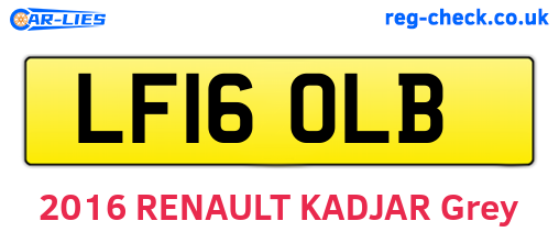 LF16OLB are the vehicle registration plates.