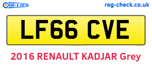 LF66CVE are the vehicle registration plates.