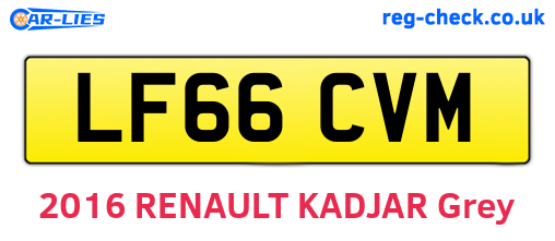 LF66CVM are the vehicle registration plates.