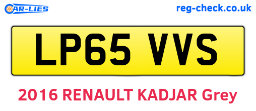 LP65VVS are the vehicle registration plates.