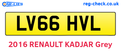 LV66HVL are the vehicle registration plates.