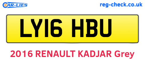 LY16HBU are the vehicle registration plates.