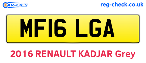 MF16LGA are the vehicle registration plates.
