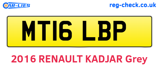 MT16LBP are the vehicle registration plates.