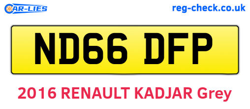 ND66DFP are the vehicle registration plates.